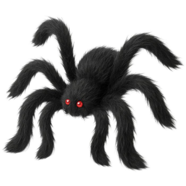 Araignée velue noire - Décoration Halloween