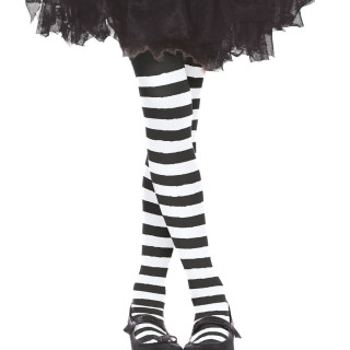 Collant enfant opaque rayé - Accessoire déguisement Halloween