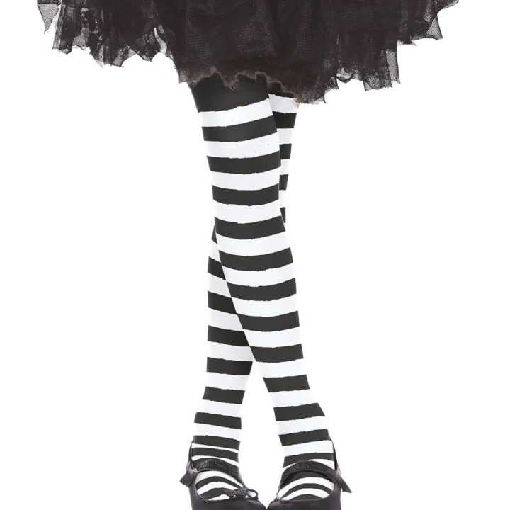 Collant enfant opaque rayé - Accessoire déguisement Halloween