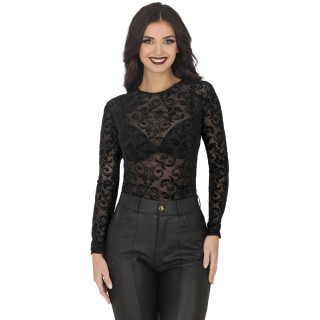 Body dentelle tête de mort femme - Déguisement Halloween