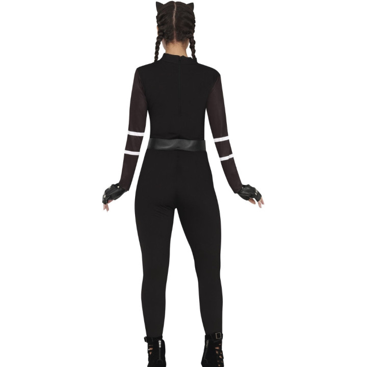 Costume combinaison chat noir femme - Déguisement Halloween