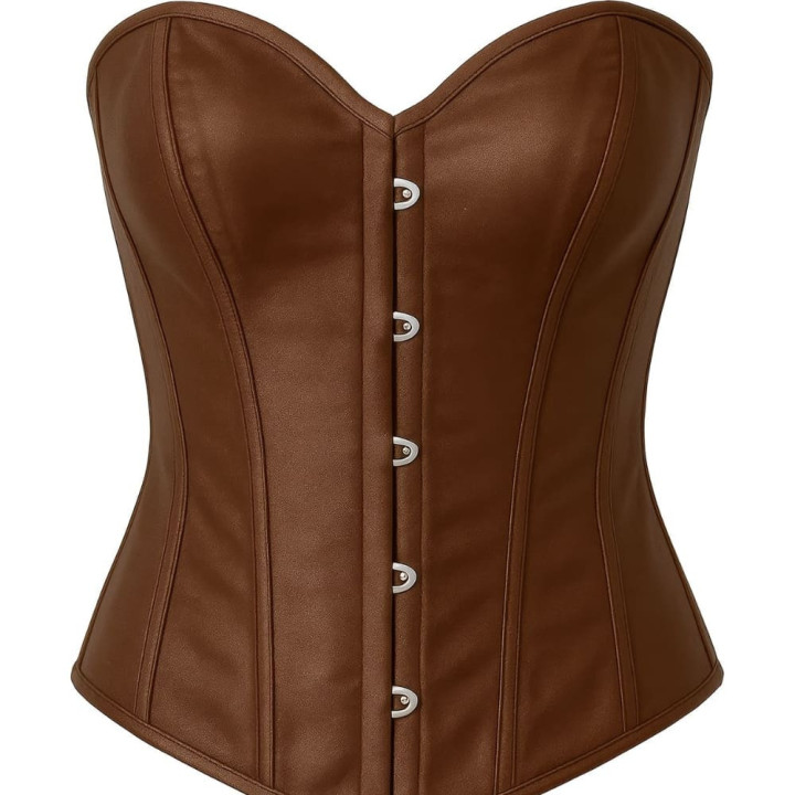 Corset marron femme - Déguisement Halloween pirate