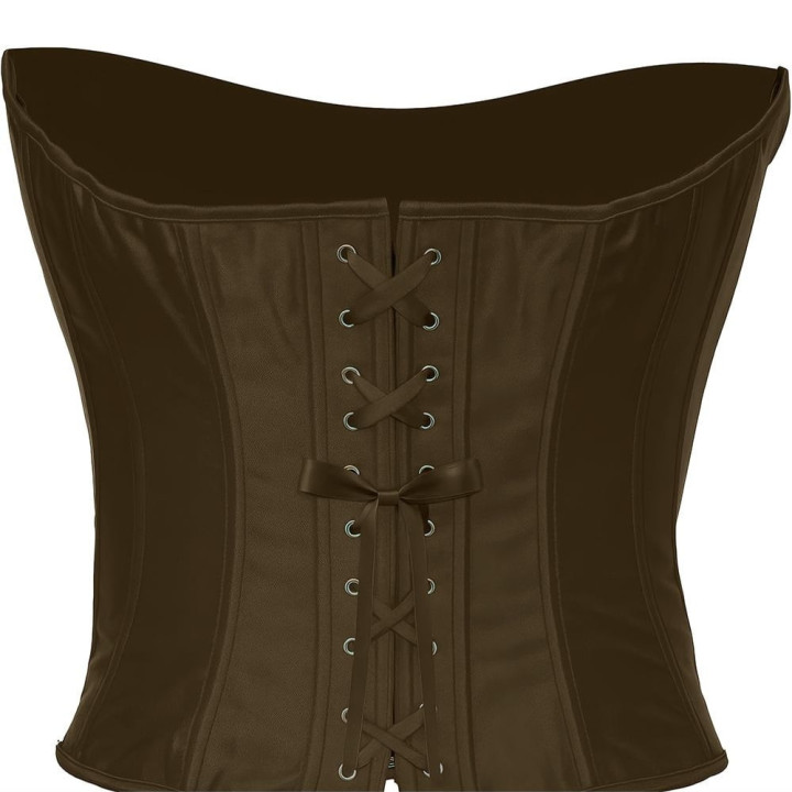 Corset marron femme - Déguisement Halloween pirate