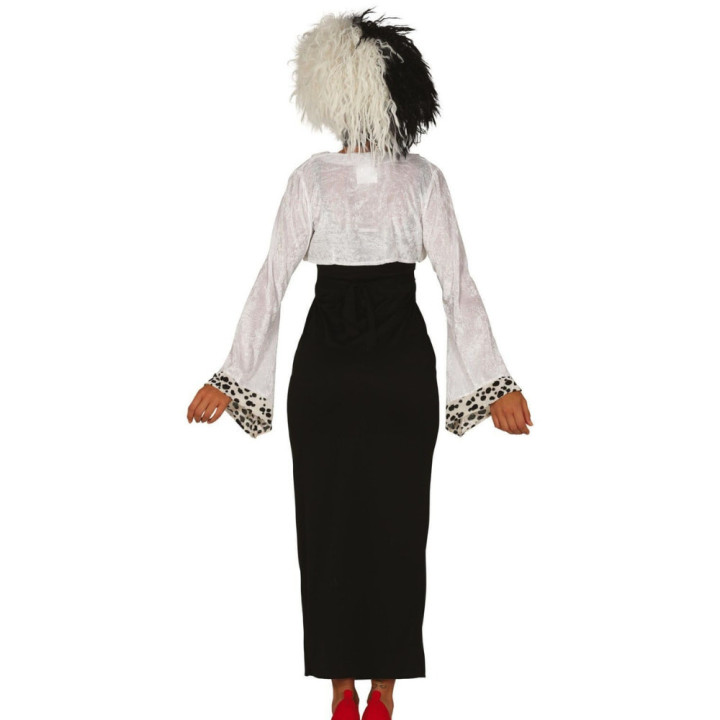 Costume Cruella d'Enfer avec veste femme - Déguisement Halloween