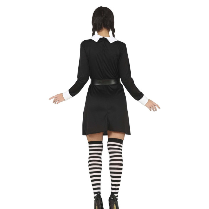 Costume Mercredi robe noire femme - Déguisement Halloween