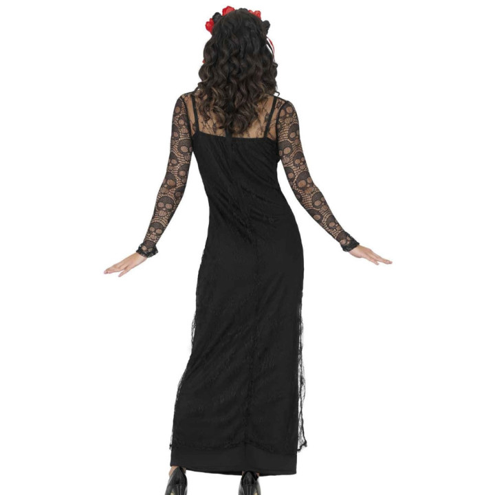 Robe dentelle squelette jour des morts femme - Déguisement Halloween