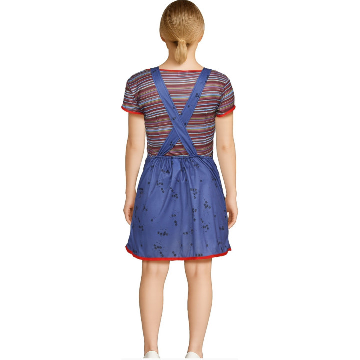 Costume poupée Chucky femme - Déguisement Halloween