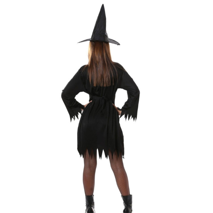 Costume sorcière noire femme - Déguisement Halloween économique