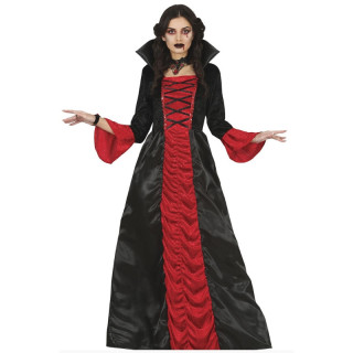 Costume vampiresse robe longue plissée femme - Déguisement Halloween