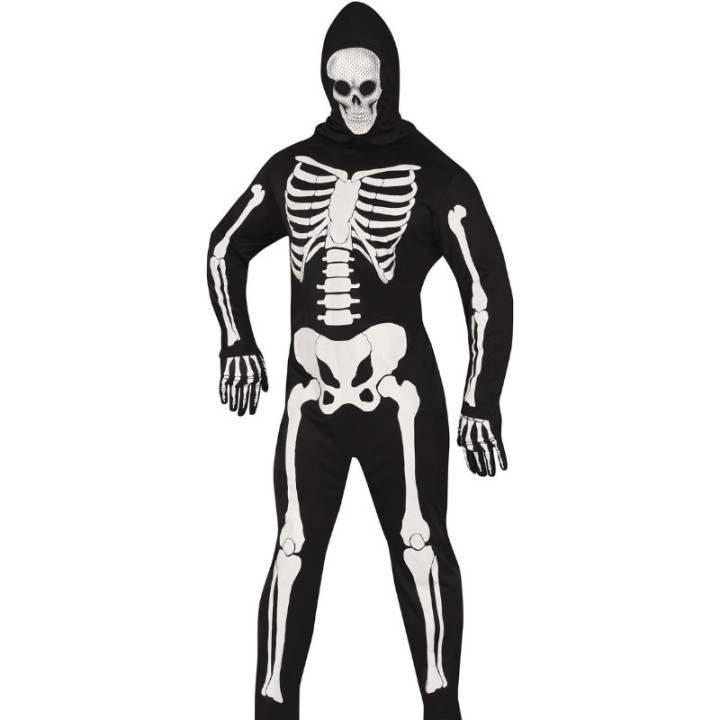 Costume combinaison squelette homme - Déguisement Halloween