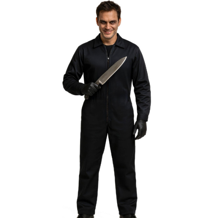 Costume combinaison noire homme - Déguisement Halloween