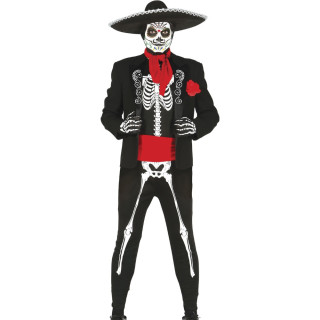 Costume mexicain squelette homme - Déguisement Halloween