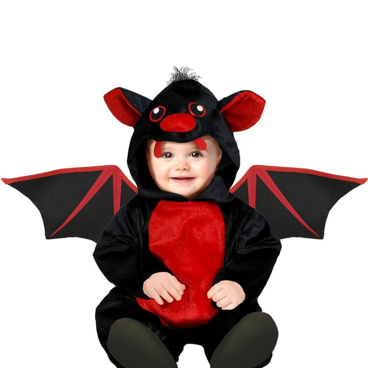Costume chauve-souris noir et rouge bébé garçon - Déguisement Halloween