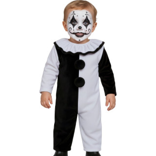 Costume clown noir et blanc bébé garçon - Déguisement Halloween
