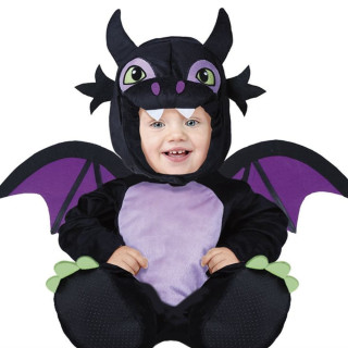 Costume dragon noir et violet bébé garçon - Déguisement Halloween