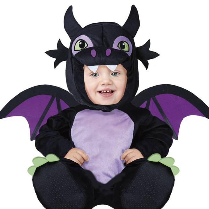Costume dragon noir et violet bébé garçon - Déguisement Halloween