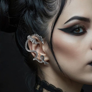 Boucle d'oreille dragon métal - Accessoire déguisement Halloween