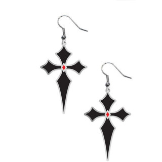 Boucles d'oreilles croix gothique - Accessoire déguisement Halloween