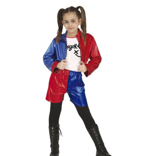 Costume Harley Quinn short enfant fille - Déguisement Halloween