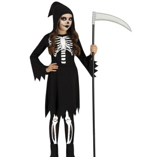 Costume robe squelette enfant fille - Déguisement Halloween