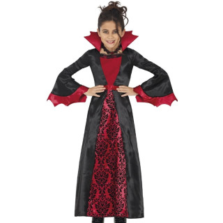 Costume vampiresse robe longue baroque enfant fille - Déguisement Halloween
