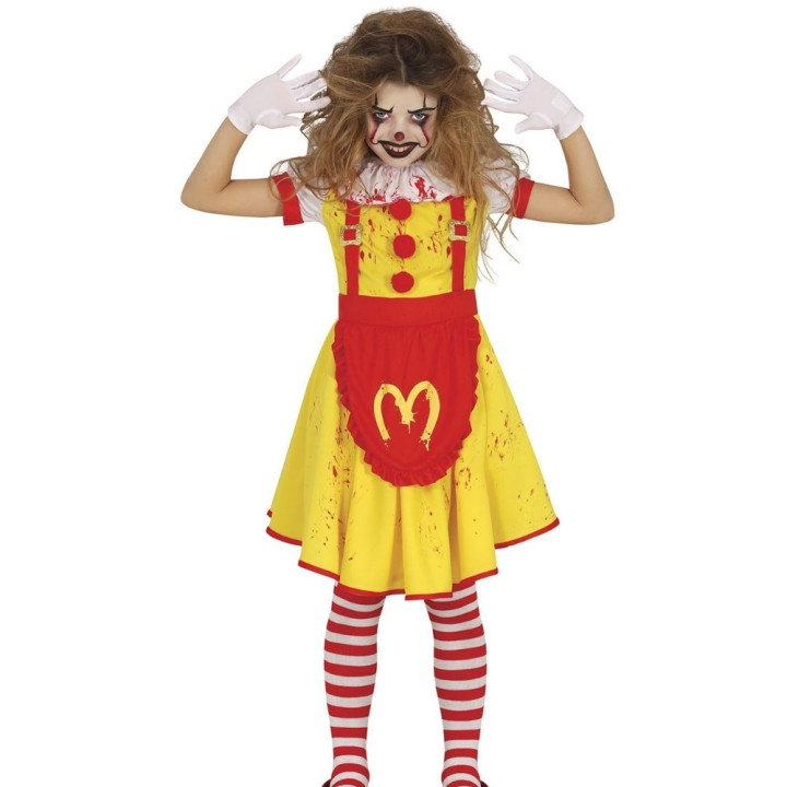 Costume clown burger enfant fille - Déguisement Halloween