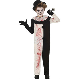 Costume clown noir et blanc enfant garçon - Déguisement Halloween