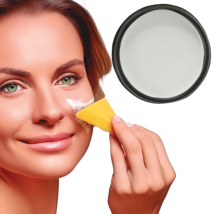 Fard gras avec éponge 9 g - Maquillage déguisement