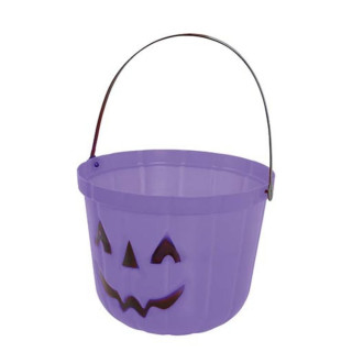 Seau à bonbons citrouille 20 cm - Accessoire Halloween