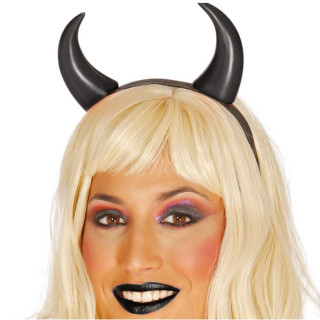 Serre-tête cornes de diable plastique - Accessoire déguisement Halloween