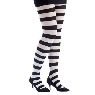 Collant opaque rayé - Accessoire déguisement Halloween