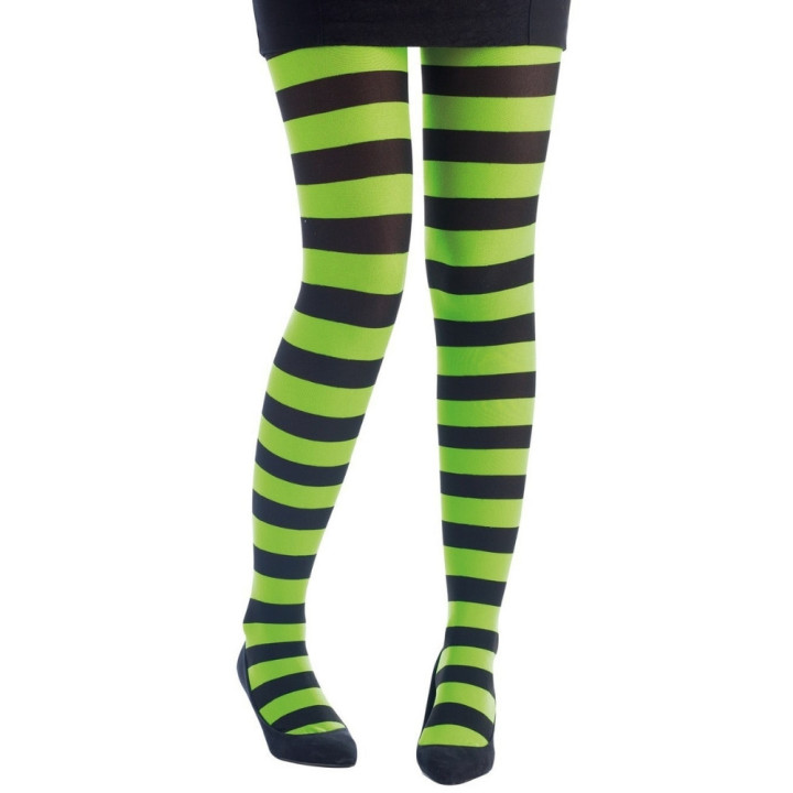 Collant opaque rayé - Accessoire déguisement Halloween
