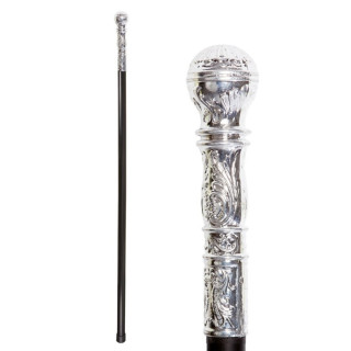 Canne noire avec pommeau 92 cm - Accessoire déguisement Halloween
