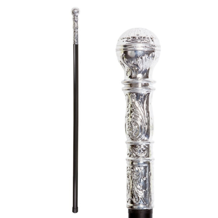 Canne noire avec pommeau 92 cm - Accessoire déguisement Halloween