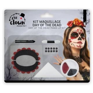 Kit de maquillage jour des morts - Accessoire maquillage Halloween