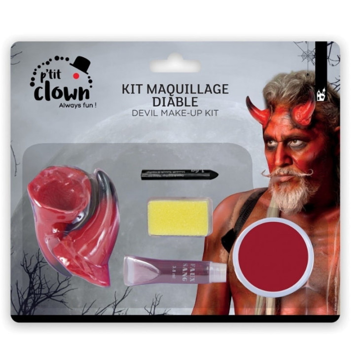 Kit de maquillage diable - Accessoire maquillage Halloween