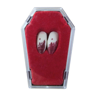 Canines de vampire avec sang - Accessoire déguisement Halloween