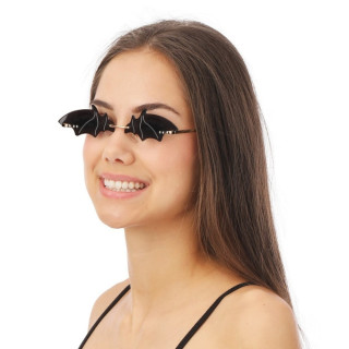 Lunettes chauve-souris noires - Accessoire déguisement Halloween