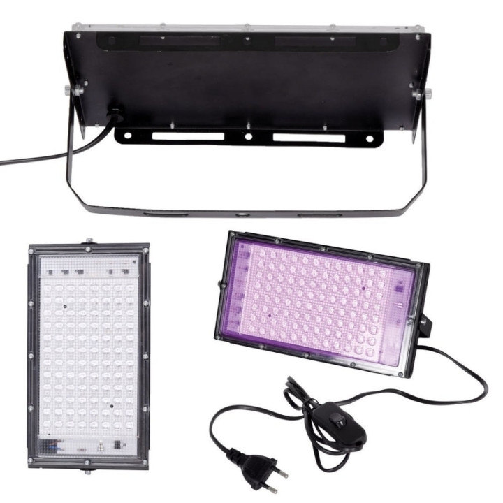 Lampe UV lumière noire 96 LED - Décoration lumineuse Halloween