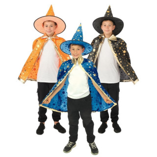 Set enfant magicien chapeau et cape - Déguisement Halloween
