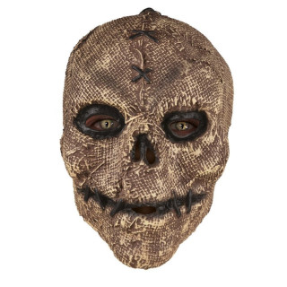 Masque latex crâne recousu - Accessoire déguisement Halloween