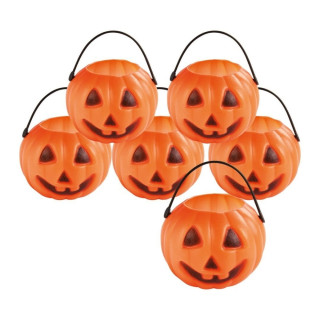 Mini pots citrouille 7 cm x6 - Décoration de table Halloween