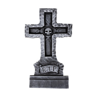 Croix pierre tombale 61 cm - Décoration Halloween cimetière
