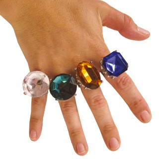 Bague fausse pierre précieuse - Accessoire déguisement