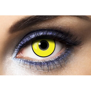 Lentilles de contact infected jaune - Accessoire déguisement Halloween