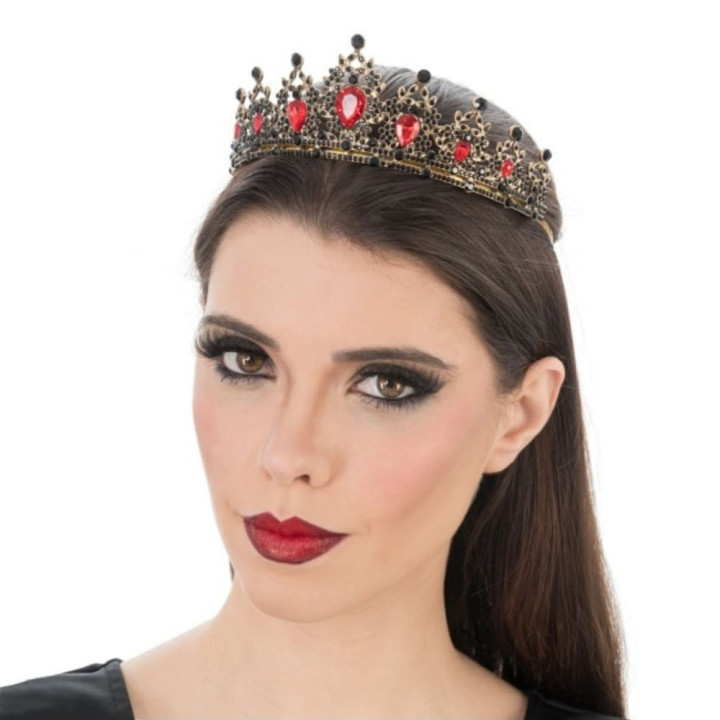 Diadème gothique strass - Accessoire de déguisement