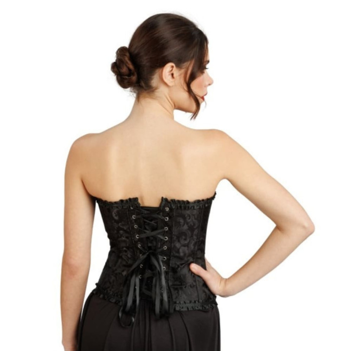 Corset bustier noir à lacets - Déguisement femme