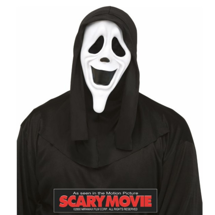 Masque Scary Moovie smiley avec capuche - Accessoire de déguisement