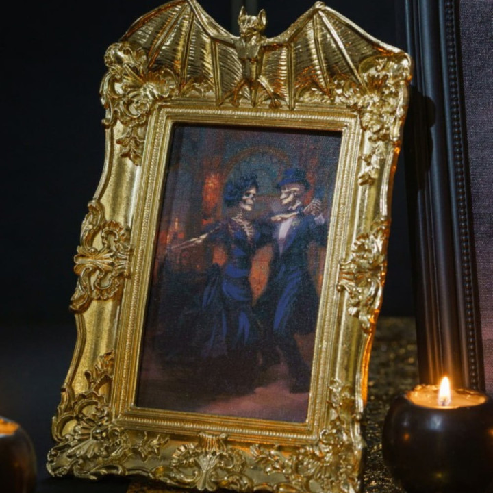 Cadre résine squelettes dansants - Décoration Halloween