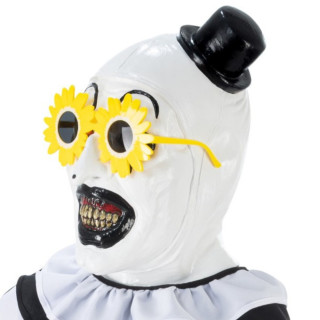 Lunettes fleur jaune de clown - Accessoire de déguisement